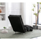 Modern, fixed recliner with full-body support, gentle vibration, and side storage pockets, suitable for office, living room, and bedroom