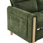 Large U-shaped sofa set with two storage ottomans; modular four-seater sofa with wooden table legs; comfortable fabric sofa, ideal for the living room and family area
