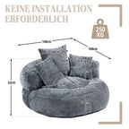 Lazy Sofa Durable Comfort Lounger High Back Bean Bag Chair Couch with Three Cushions for Adults and Kids, Indoor & Outdoor, Single Gaming Sofa Chair for Bedroom, Office