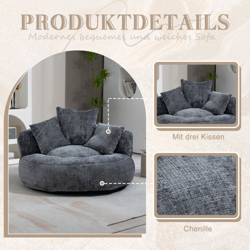 Lazy Sofa Durable Comfort Lounger High Back Bean Bag Chair Couch with Three Cushions for Adults and Kids, Indoor & Outdoor, Single Gaming Sofa Chair for Bedroom, Office