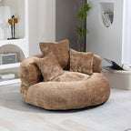 Lazy Sofa Durable Comfort Lounger High Back Bean Bag Chair Couch with Three Cushions for Adults and Kids, Indoor & Outdoor, Single Gaming Sofa Chair for Bedroom, Office