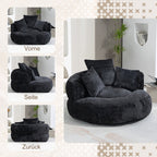 Lazy Sofa Durable Comfort Lounger High Back Bean Bag Chair Couch with Three Cushions for Adults and Kids, Indoor & Outdoor, Single Gaming Sofa Chair for Bedroom, Office
