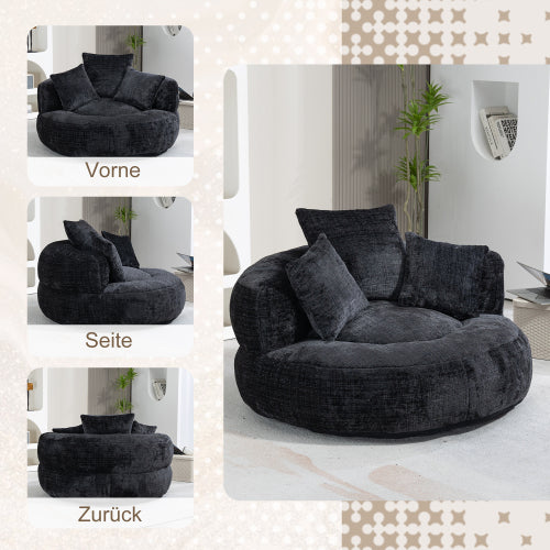 Lazy Sofa Durable Comfort Lounger High Back Bean Bag Chair Couch with Three Cushions for Adults and Kids, Indoor & Outdoor, Single Gaming Sofa Chair for Bedroom, Office