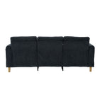 Large U-shaped sofa set with two storage ottomans; modular four-seater sofa with wooden table legs; comfortable fabric sofa, ideal for the living room and family area