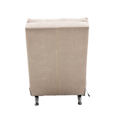 Modern, fixed recliner with full-body support, gentle vibration, and side storage pockets, suitable for office, living room, and bedroom
