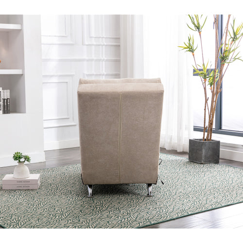 Modern, fixed recliner with full-body support, gentle vibration, and side storage pockets, suitable for office, living room, and bedroom