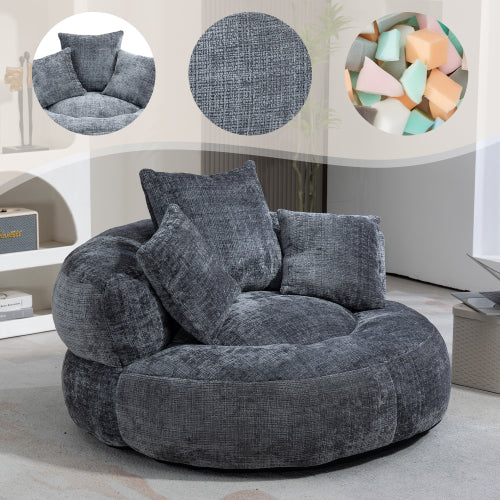 Lazy Sofa Durable Comfort Lounger High Back Bean Bag Chair Couch with Three Cushions for Adults and Kids, Indoor & Outdoor, Single Gaming Sofa Chair for Bedroom, Office