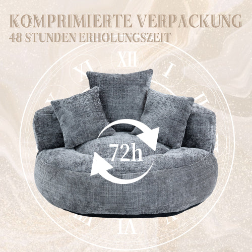 Lazy Sofa Durable Comfort Lounger High Back Bean Bag Chair Couch with Three Cushions for Adults and Kids, Indoor & Outdoor, Single Gaming Sofa Chair for Bedroom, Office