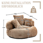 Lazy Sofa Durable Comfort Lounger High Back Bean Bag Chair Couch with Three Cushions for Adults and Kids, Indoor & Outdoor, Single Gaming Sofa Chair for Bedroom, Office