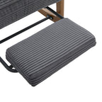 Modern rocking chair with footrest, corduroy baby armchair with side pockets, ergonomic leisure chair with lumbar cushion & adjustable backrest – suitable for living room, bedroom, and children's room (gray corduroy).