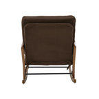 Modern rocking chair with footrest, corduroy baby armchair with side pockets, ergonomic leisure chair with lumbar cushion & adjustable backrest – suitable for living room, bedroom, and children's room (gray corduroy).