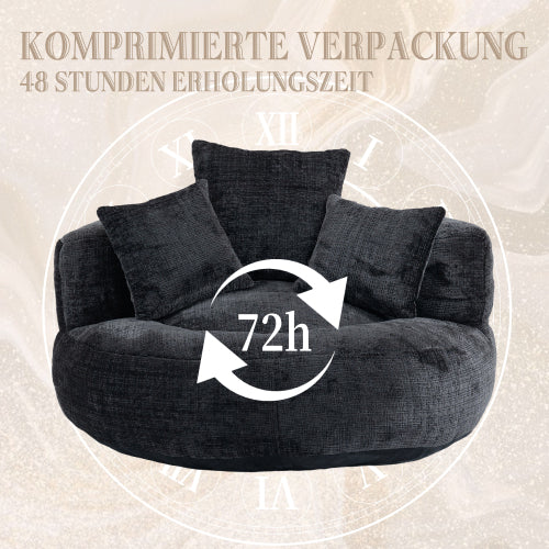 Lazy Sofa Durable Comfort Lounger High Back Bean Bag Chair Couch with Three Cushions for Adults and Kids, Indoor & Outdoor, Single Gaming Sofa Chair for Bedroom, Office