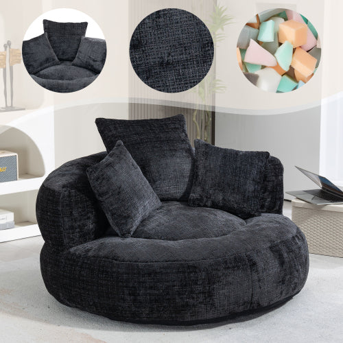 Lazy Sofa Durable Comfort Lounger High Back Bean Bag Chair Couch with Three Cushions for Adults and Kids, Indoor & Outdoor, Single Gaming Sofa Chair for Bedroom, Office